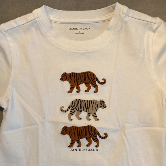 Janie and Jack Tiger Tee Shirt - Size 3 🐅 - Picture 2 of 3